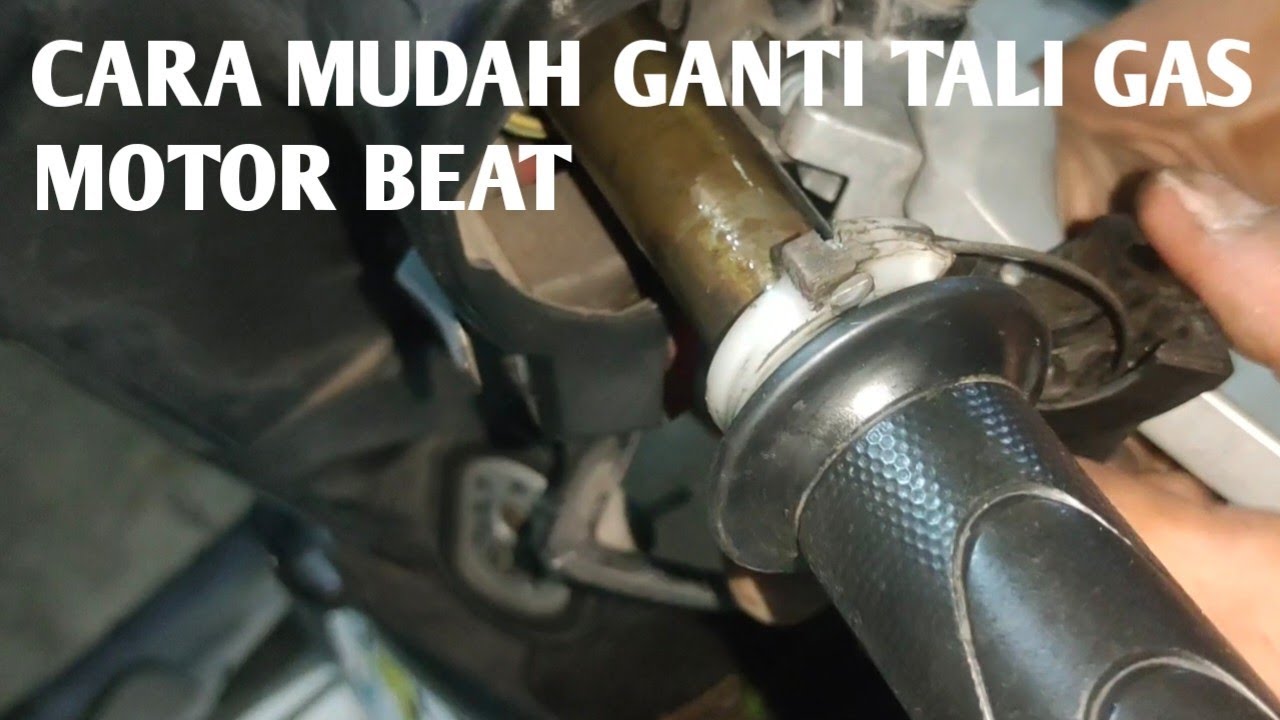 Cara mudah ganti tali gas motor beat #taligasputus