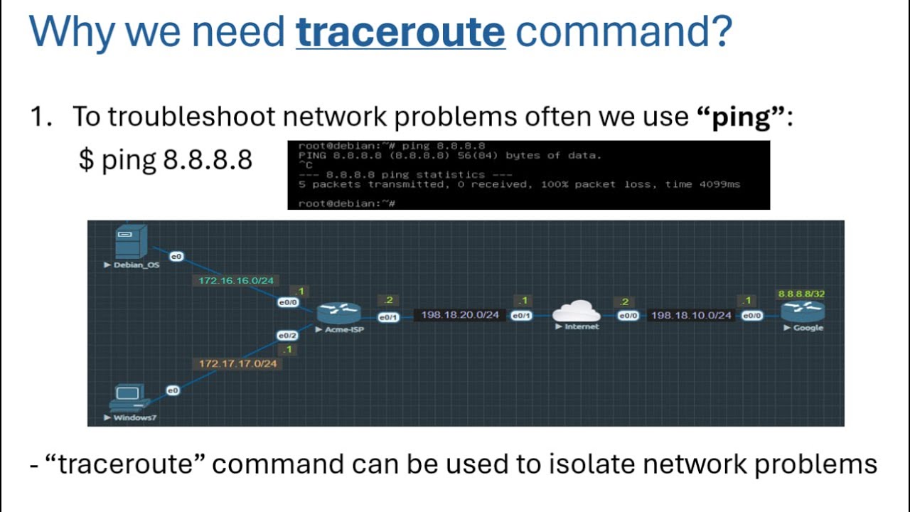 Webinar-1 | Traceroute asoslari: Traceroute, ping, tcptraceroute, mtr