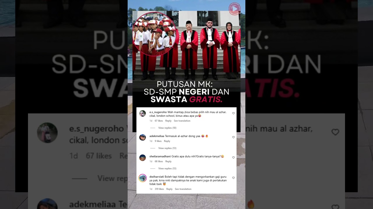 Putusan MK SD SMP Negeri dan Swasta GRATIS! #sekolahgratis #swasta #negeri #biayasekolah