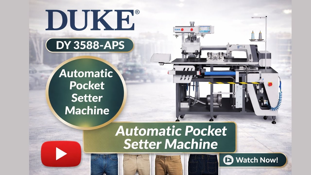 Duke DY 3588-APS | Automatic Pocket Setter Machine for Garment Industry |