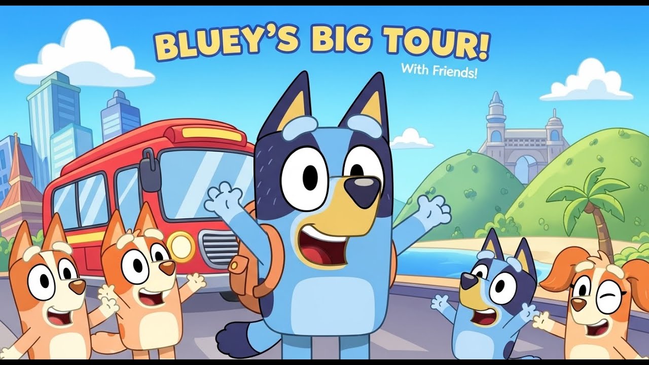 Bluey’s Big Happy Tour 🚌🌍 | Fun 2D Cartoon Adventure with Friends!