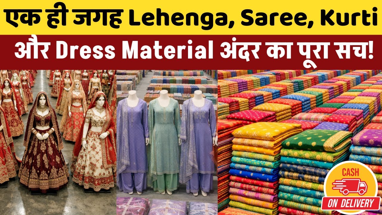 एक ही जगह Lehenga, Saree, Kurti,और Dress Material अंदर का पूरा सच | saree wholesale market | online