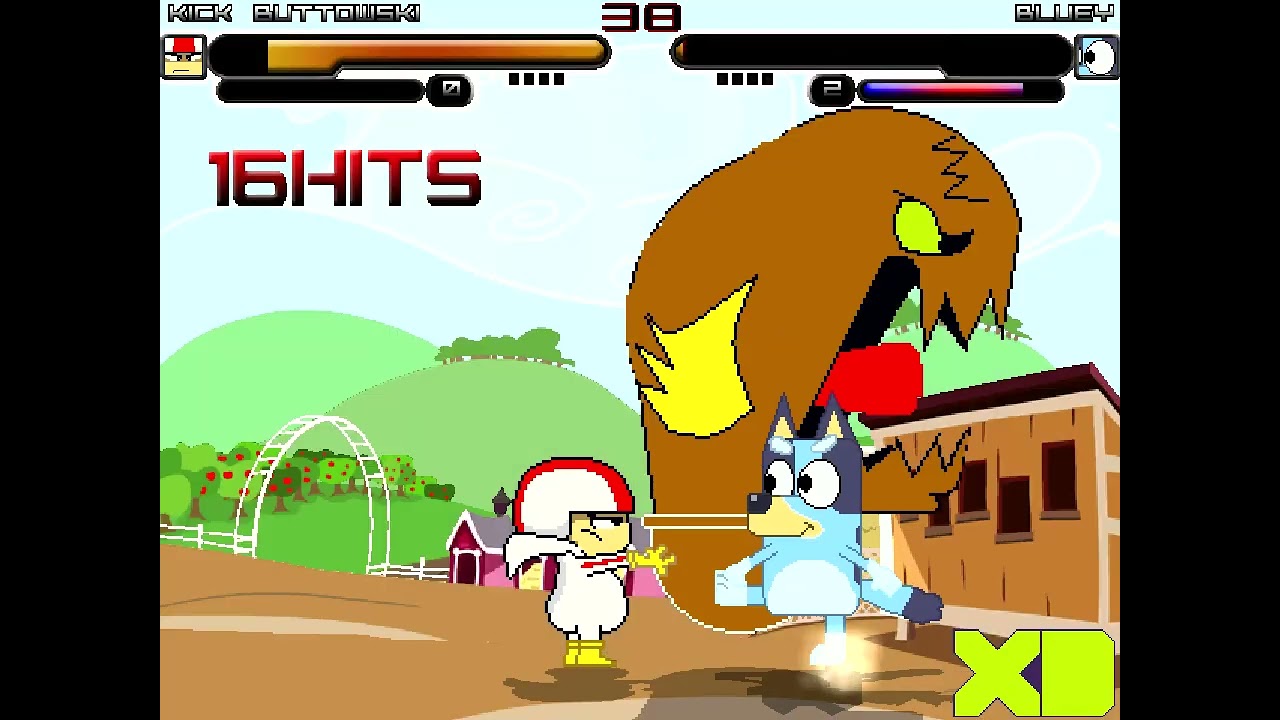 M.U.G.E.N: Kick Buttowski Vs Bluey