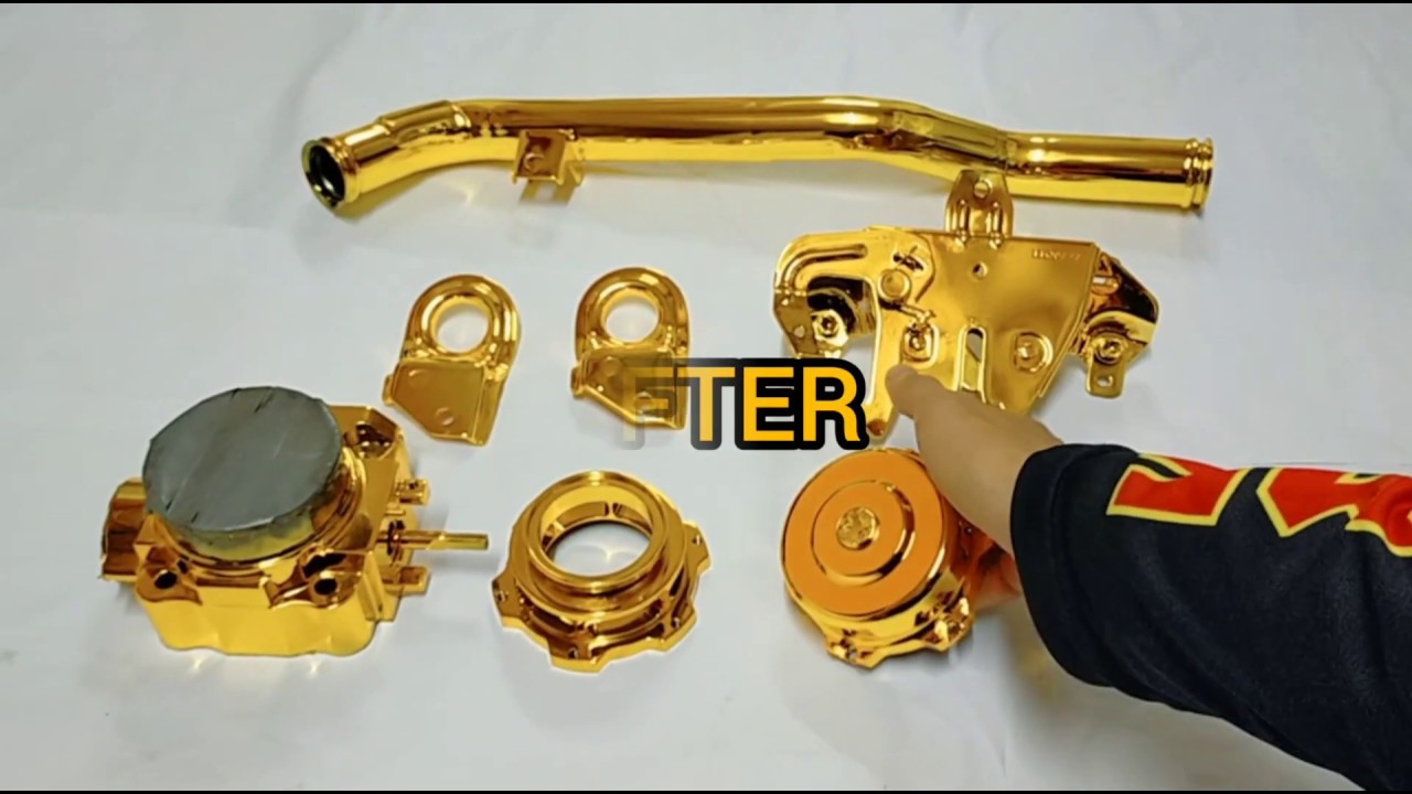 RESTORATION FROM OLD TO GOLD CHROME ( CAR ACCECORIES )