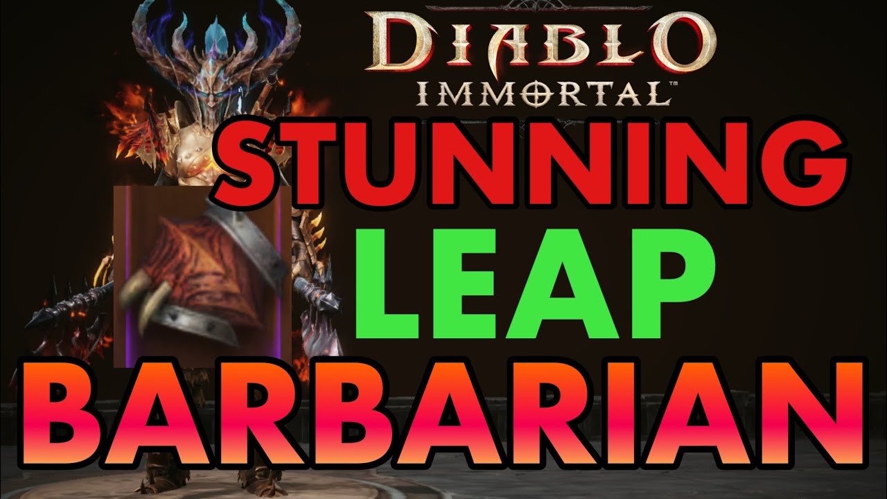IMMUNE TO STUNS! LIGHTNING STUN BARBARIAN PVP LEAP BUILD DESTROY YOUR ENEMIES! Diablo Immortal