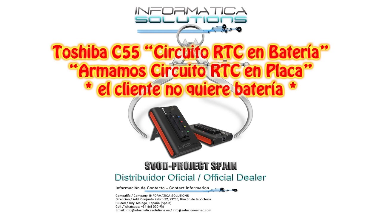 #054 - Toshiba C55 “Circuito RTC en Batería”   Armamos Circuito en Placa