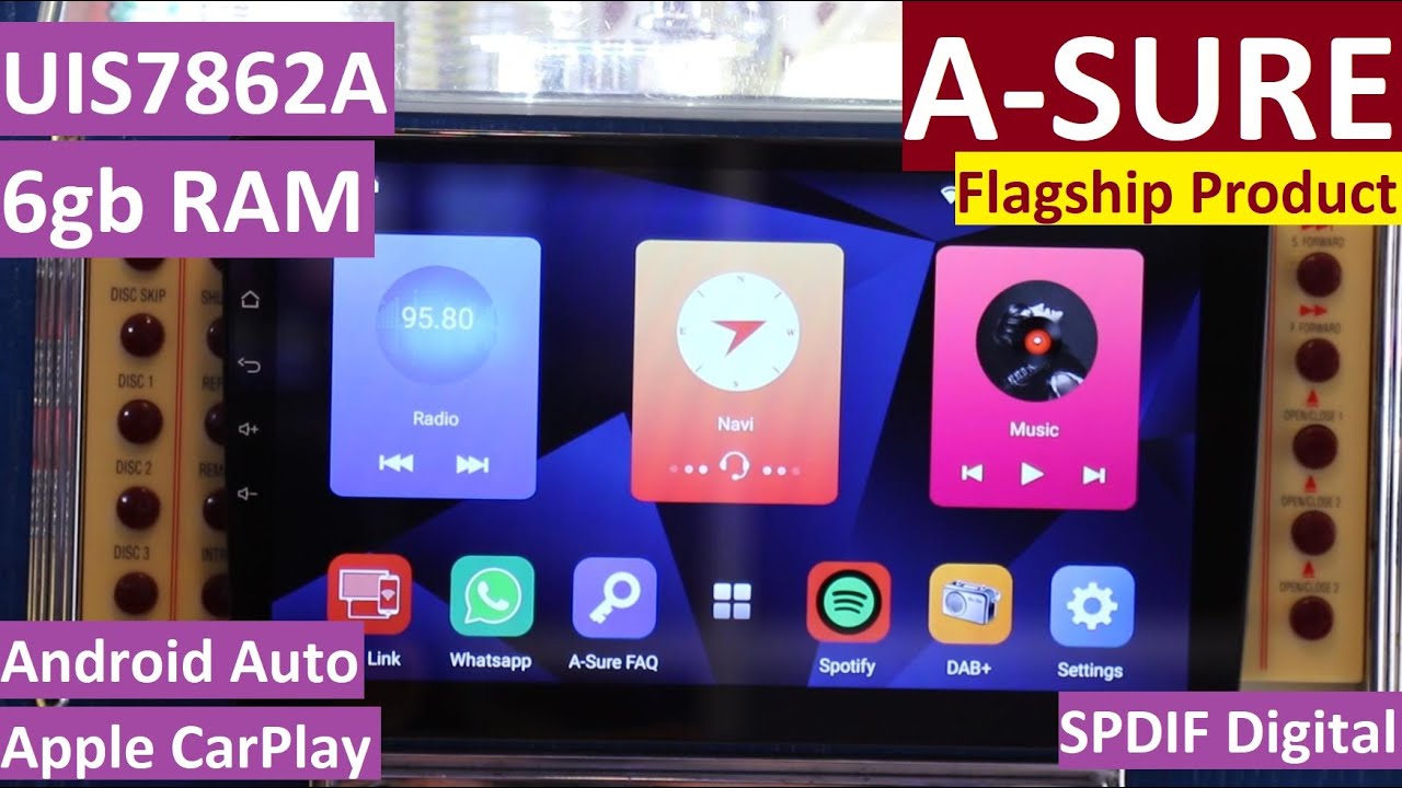 ФЛАГМАНСКАЯ автомобильная магнитола A-Sure на Android — 8-ядерный процессор UIS7862 — 6 ГБ ОЗУ — ...