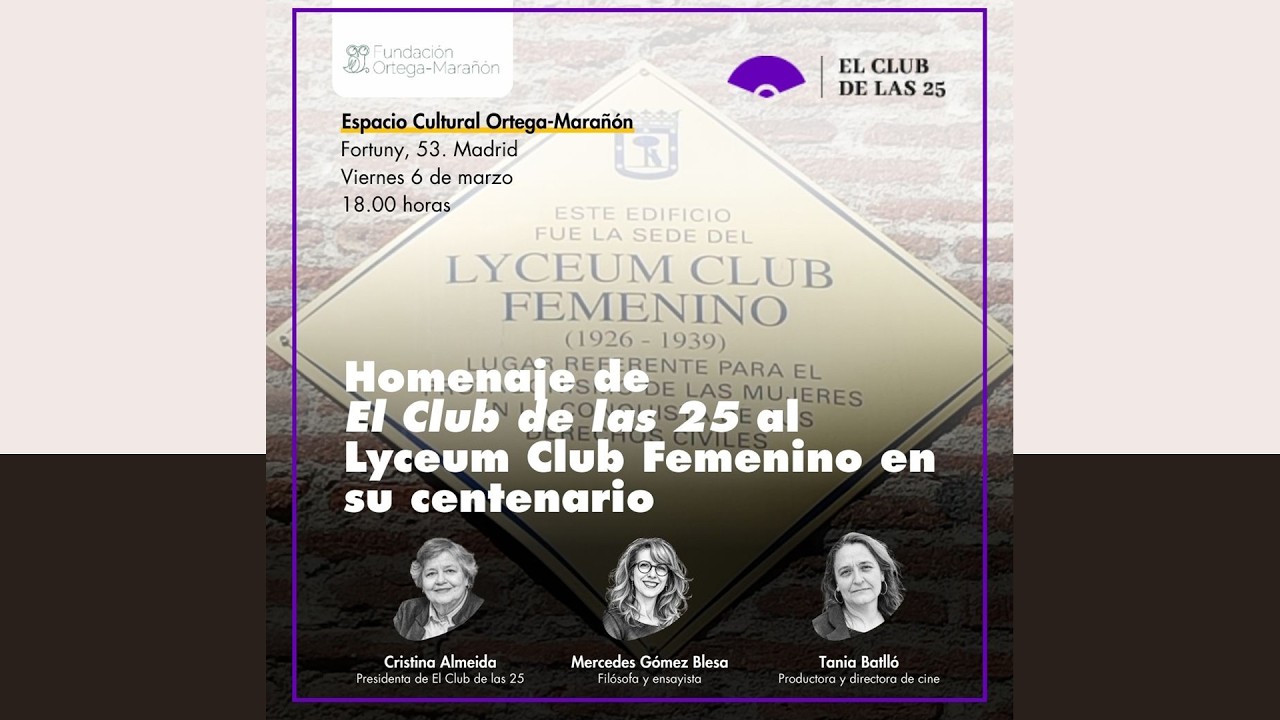 Homenaje Lyceum Club Femenino en su centenario