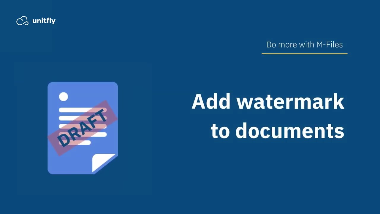 Add watermark to documents in M-Files