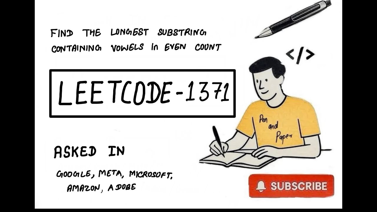 LeetCode 137 | Longest Substring with Vowels in Even Count | Bitmask + Basic | MANG Interview Prep