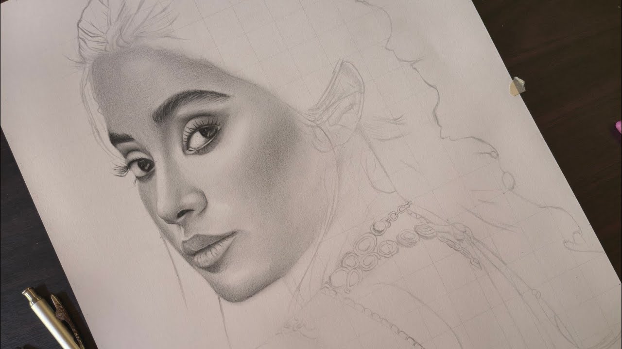Face Drawing in Real Time video| Janhvi Kapoor| Part 1
