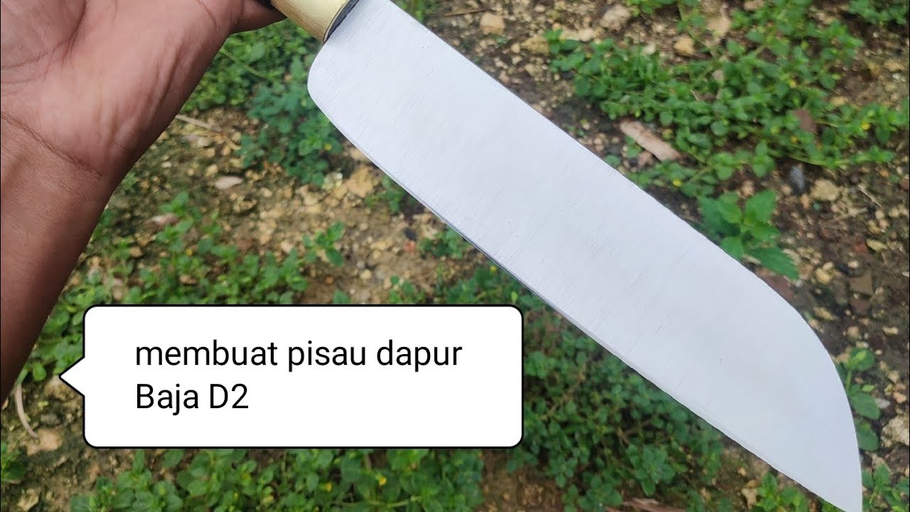 Membuat pisau dengan baja D2 #pisauGarpu #kitchenknife #pisaudaging