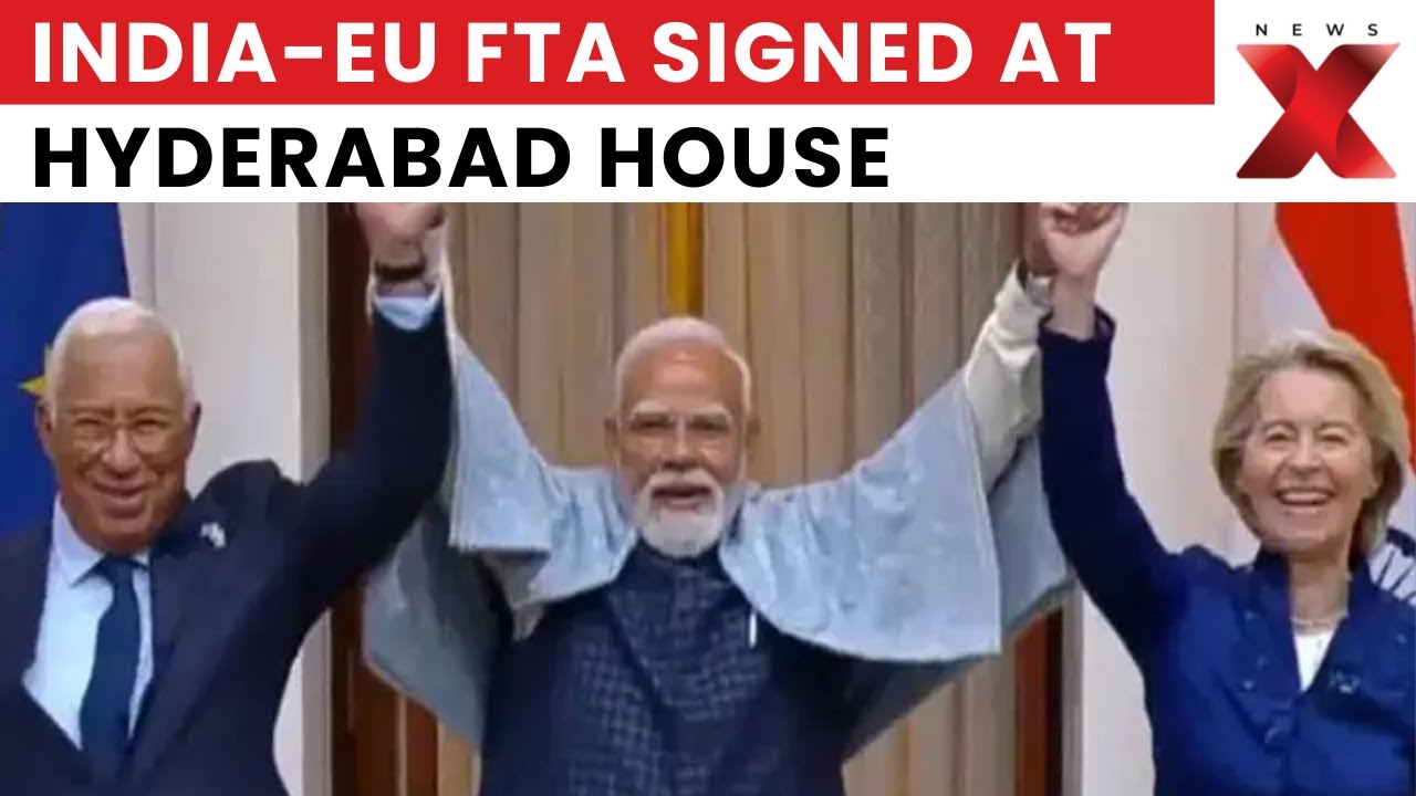 India-EU FTA Signed at Hyderabad House | Modi Calls Von der Leyen “Role Model”