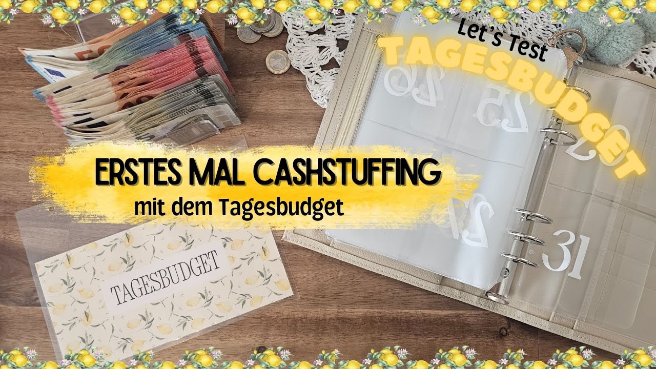 CASHSTUFFING Tagesbudget 🍋 Das allererste Mal 31 Umschläge mit Geld füllen 💸 Schritt für Schritt 💸