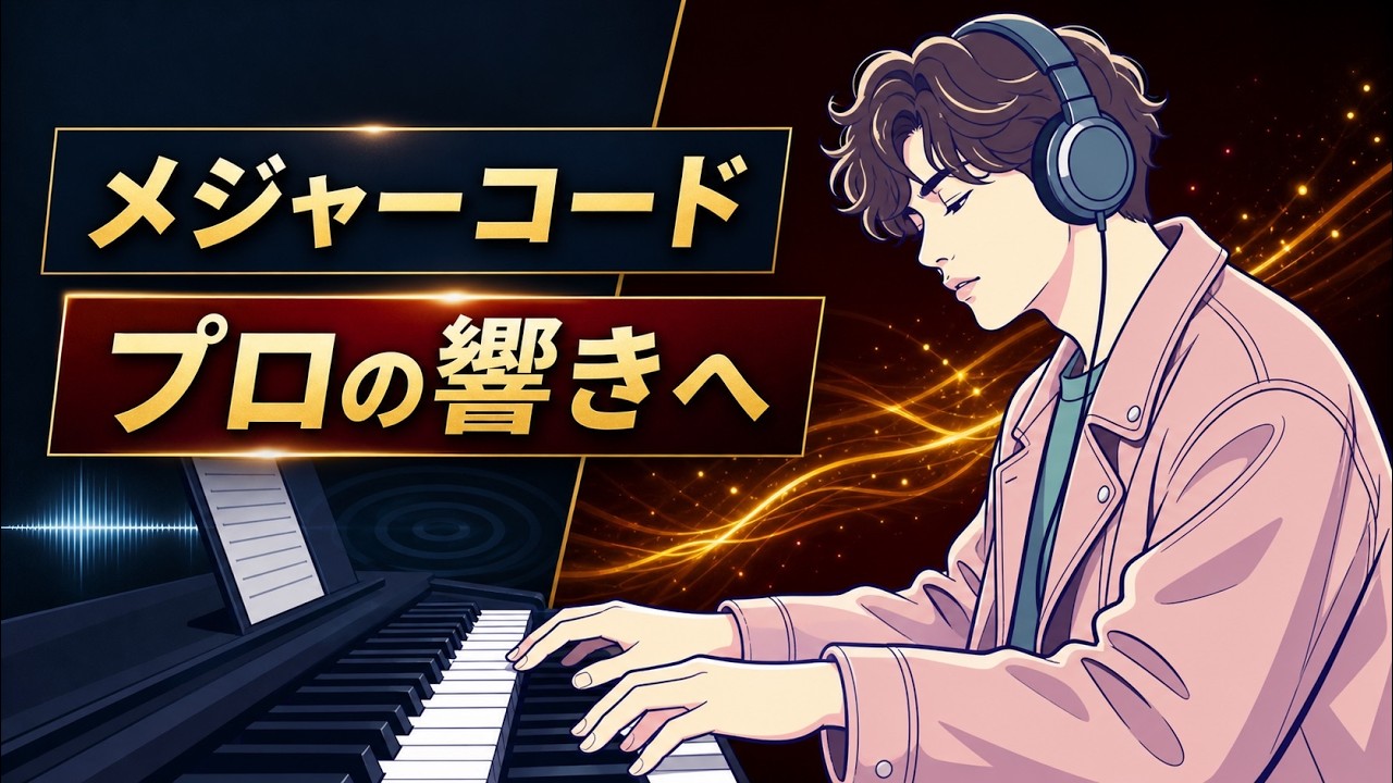 【普通のコードをプロっぽく変える方法 メジャーコード編】ピアノ弾き語りレッスン