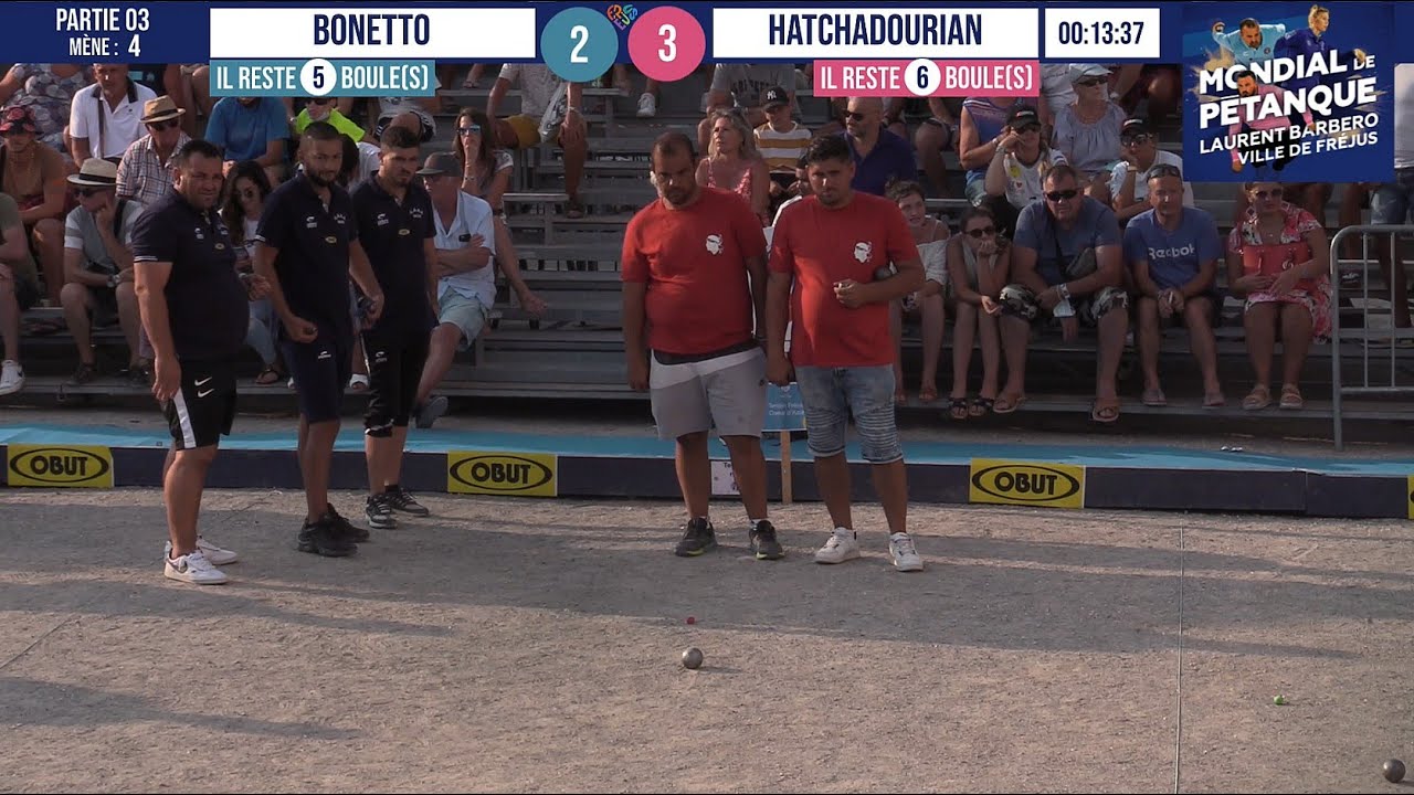 Poules BONETTO vs HATCHADOURIAN : Mondial à pétanque Laurent BARBERO Ville de Fréjus 2021