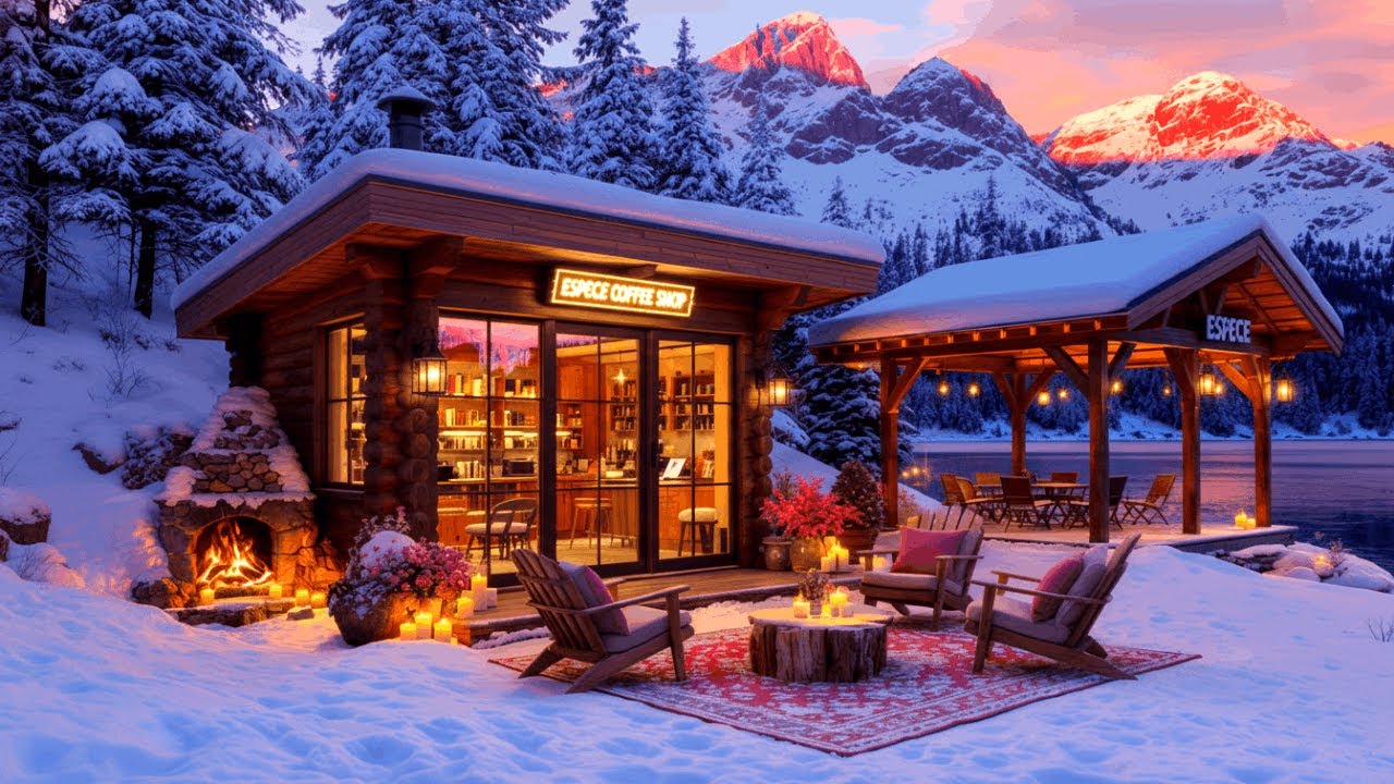 Smooth Bossa Nova Jazz Fireplace ☕ Cozy Coffee Shop Vibes for Work 7