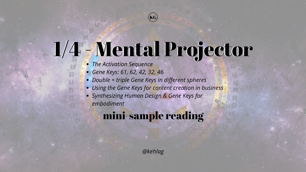1/4 Mental Projector Gene Keys Business Coaching Session