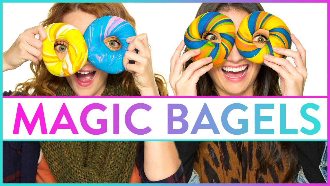 RAINBOW BAGELS?! Taste Test!