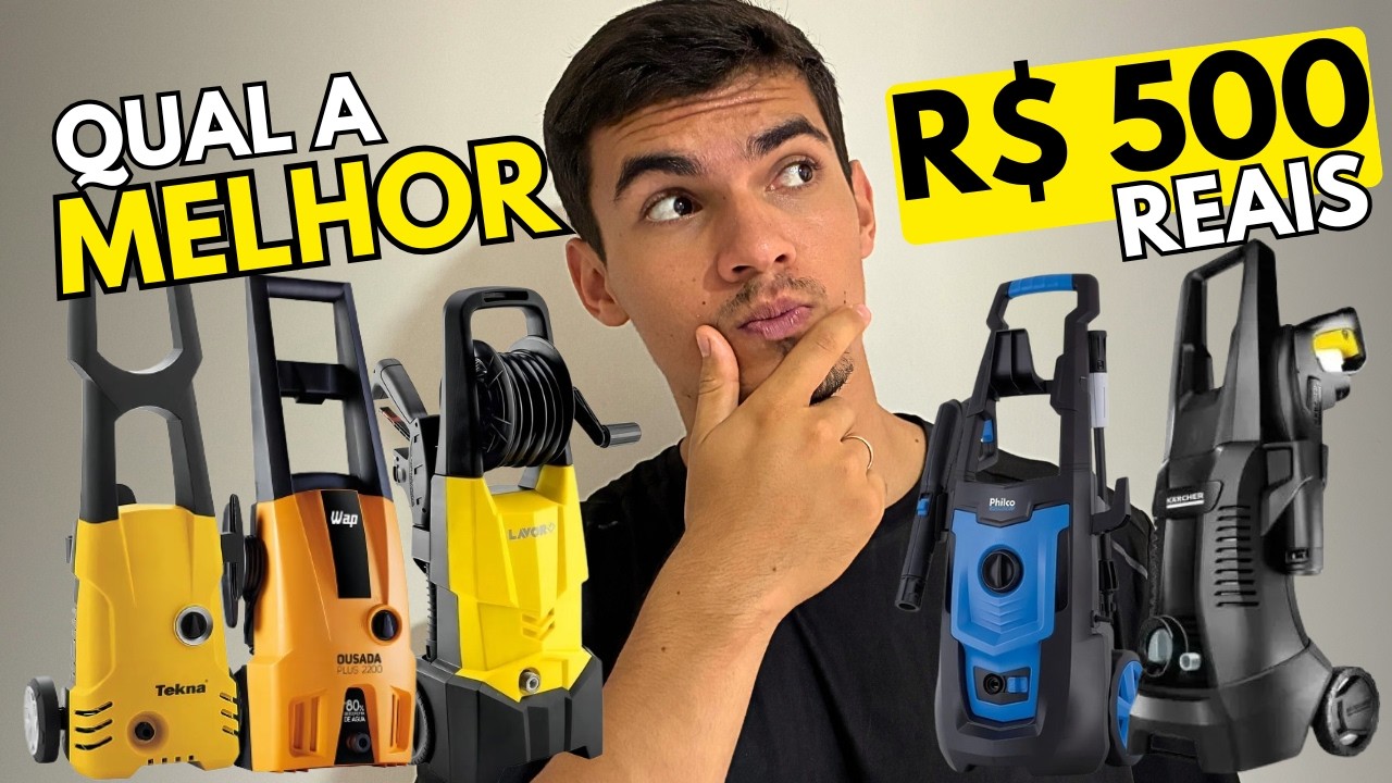TOP 5 Lavadoras de Alta Pressão CUSTO BENEFÍCIO até R$500 em 2026!!! (Uso DOMÉSTICO)