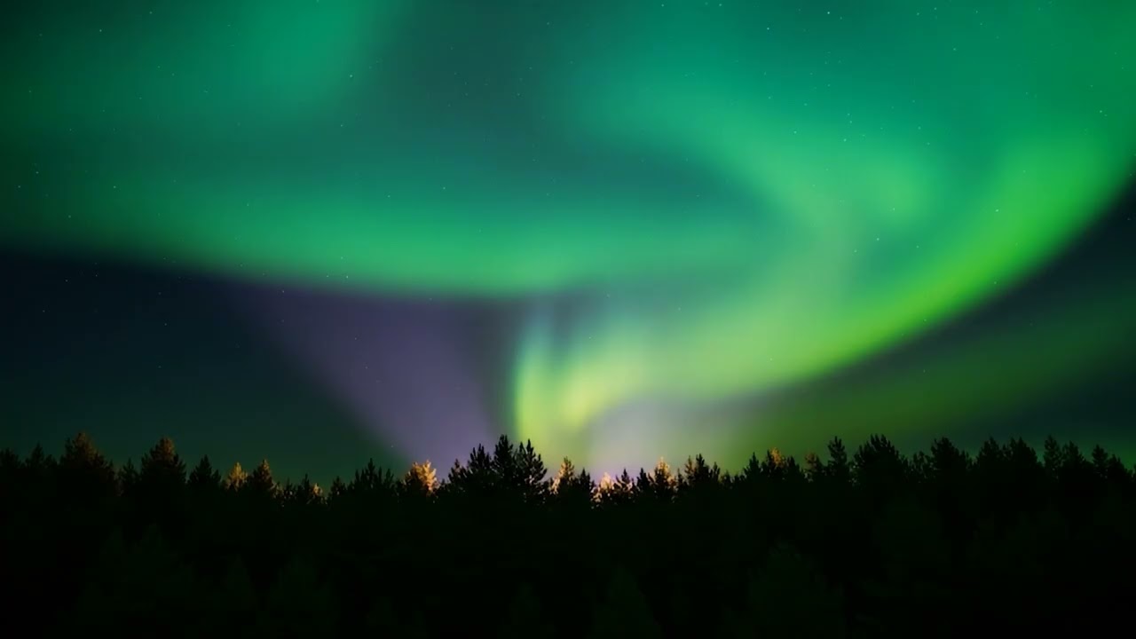 1 Hour of Aurora Borealis for Deep Sleep | No Ads