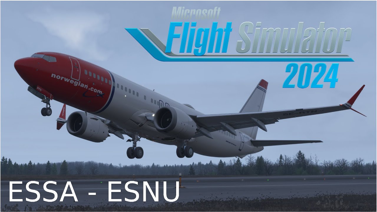 MSFS2024 B737 MAX 8 Stockholm to Umea