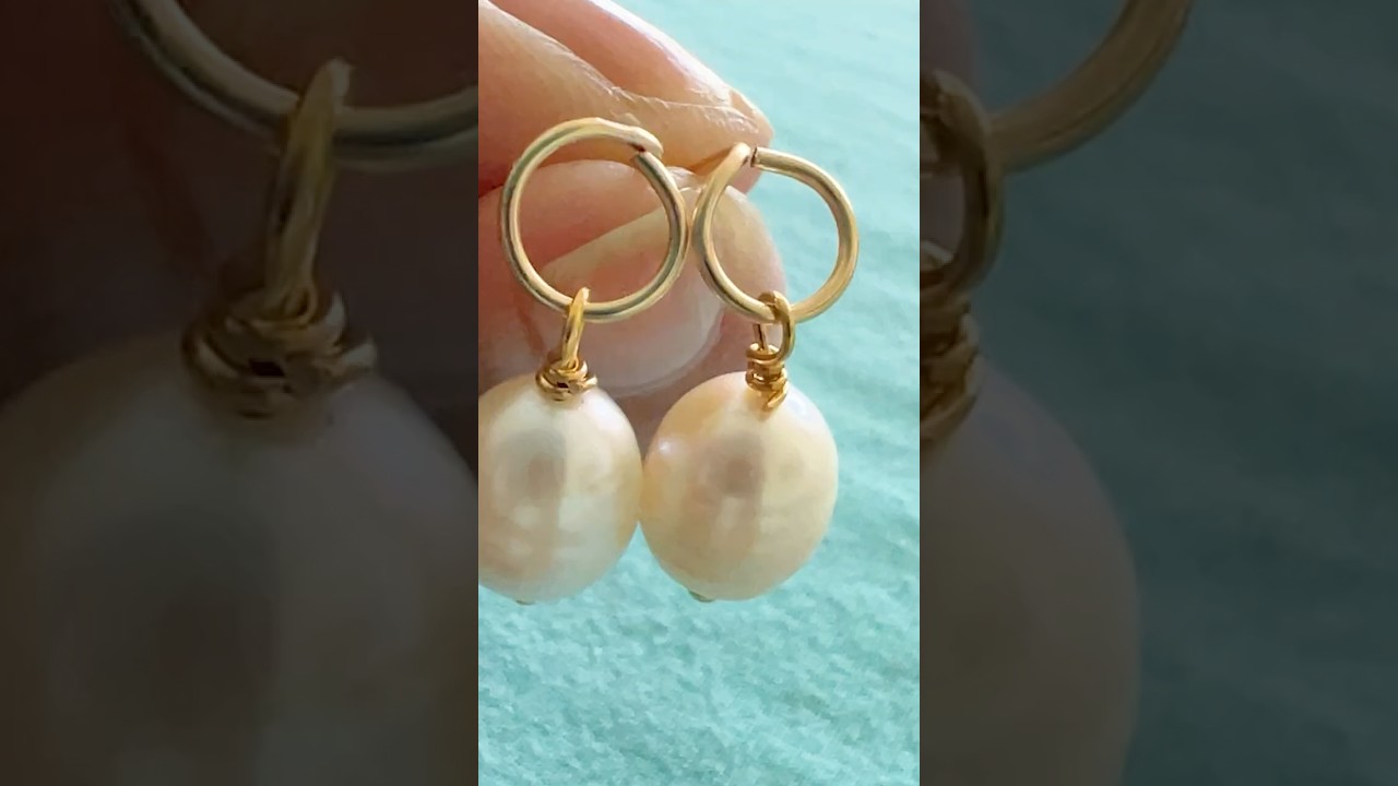 Making Pearl Earrings #shortsfeed #shorts #diy #handmade #shortvideo