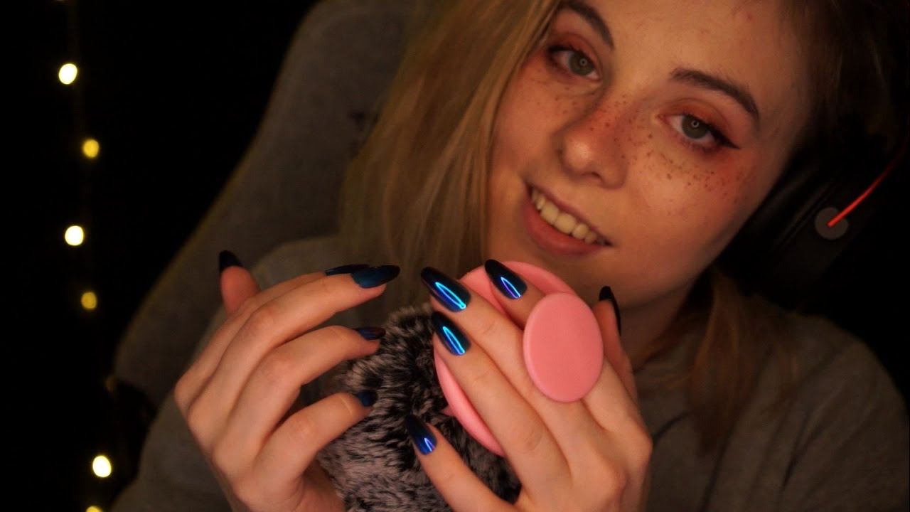ASMR | scalp massage & mic blowing - fluffy blue yeti