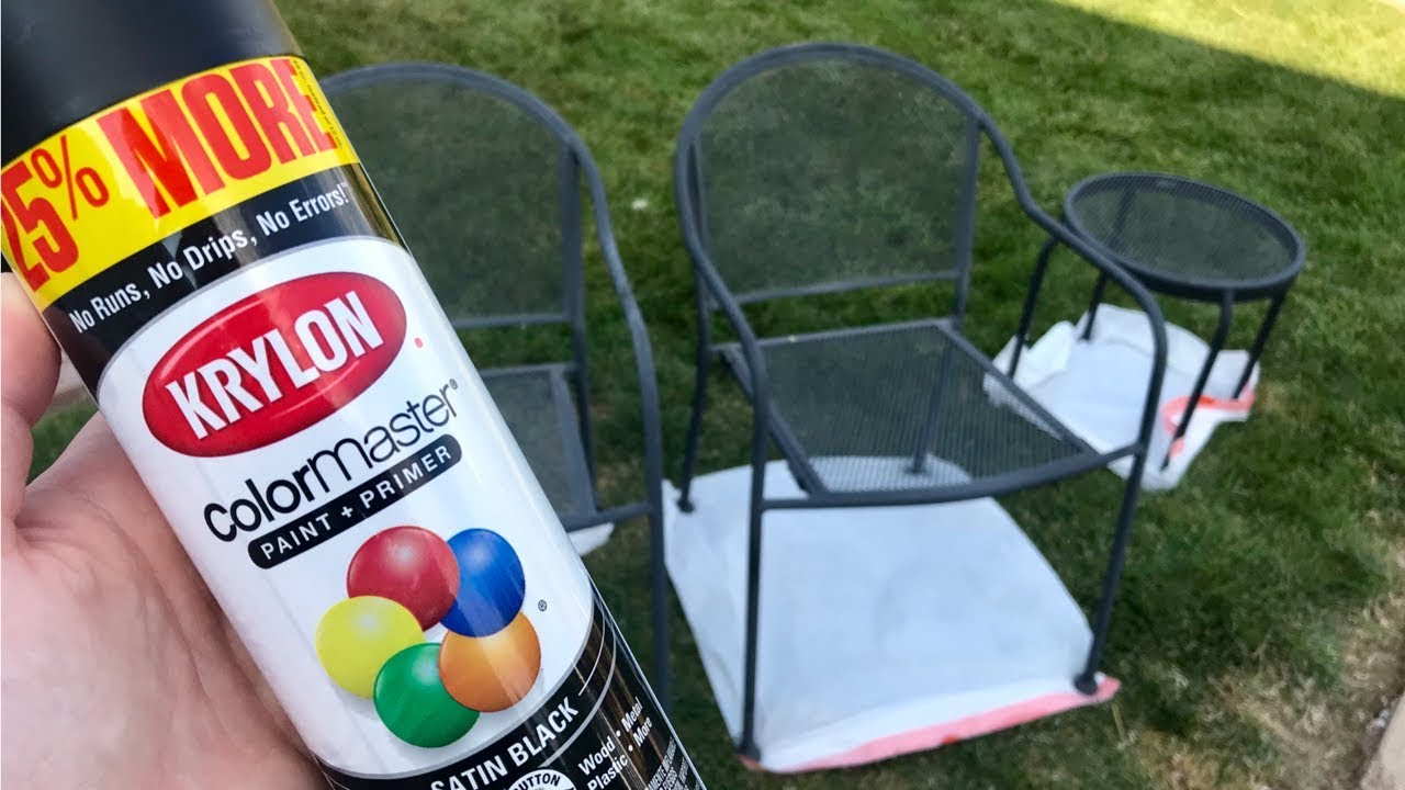 How To Spray Paint Metal Outdoor Furniture || CHEAP DIY ||