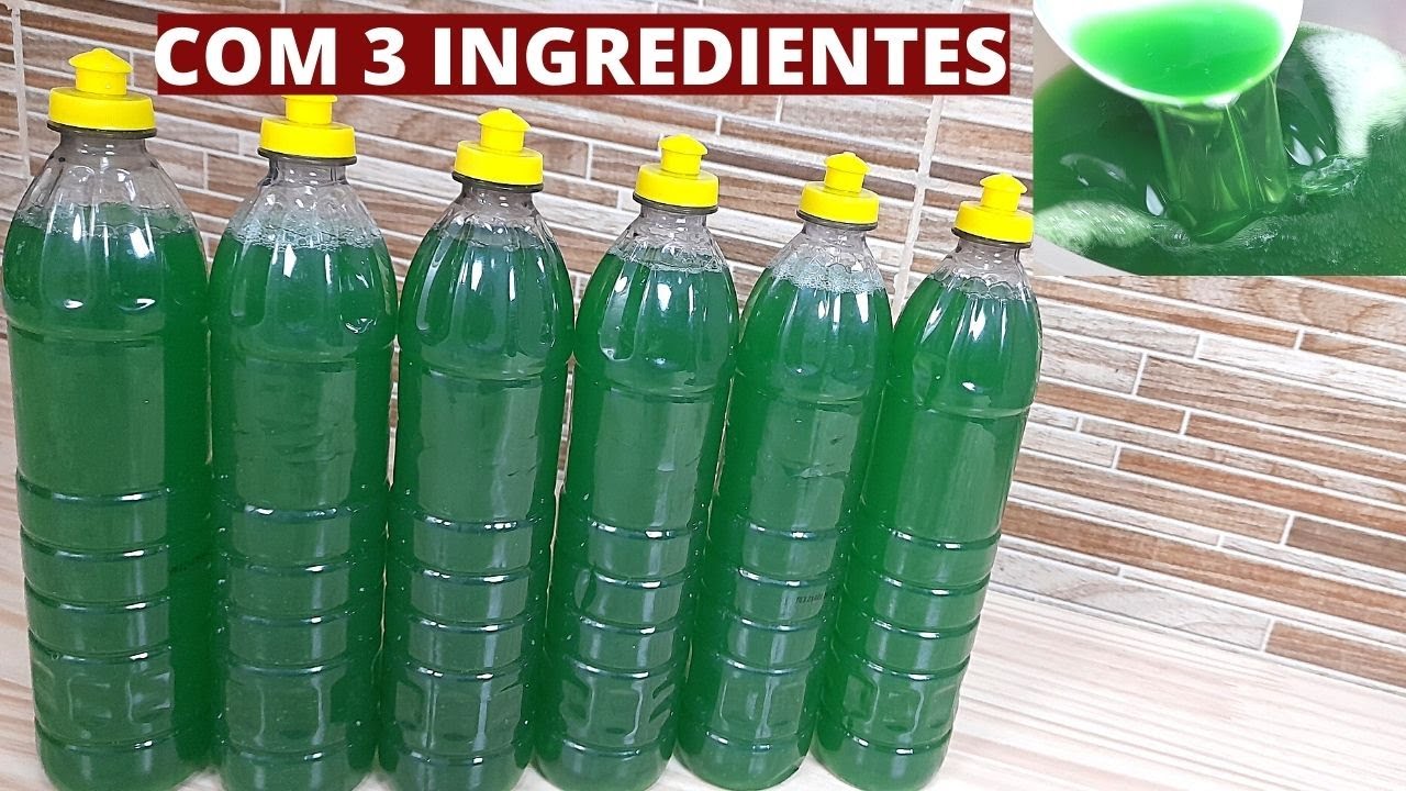 DETERGENTE DESENGORDURANTE -  IGUAL DO MERCADO  -  COM SOMENTE 3 INGREDIENTES