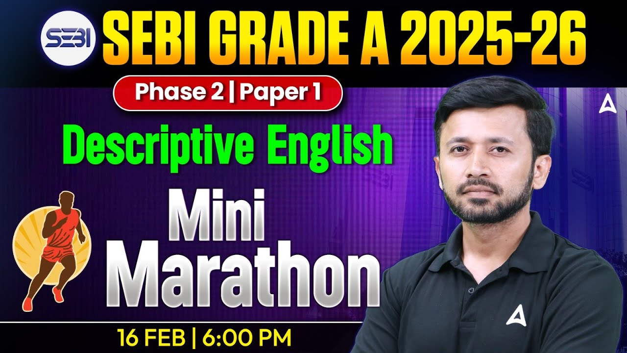 SEBI Grade A 2025-26 | SEBI Phase-2 Descriptive English Mini Marathon | By Parth Krishan