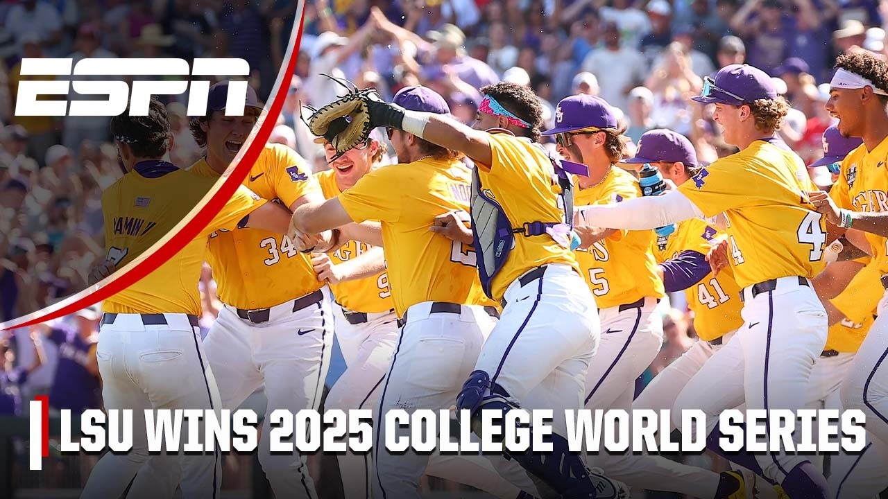 The moment the LSU Tigers won the 2025 College World Series ⚾ 🏆 | ESPN College Baseball