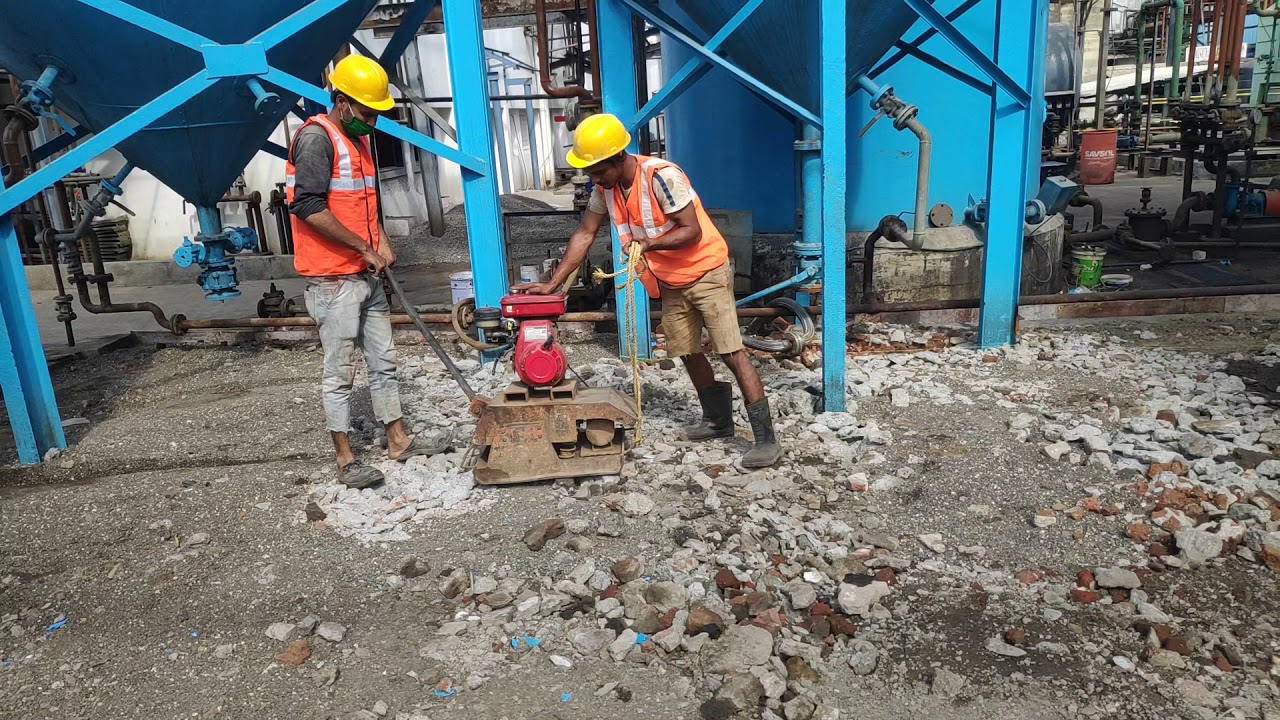 In situ working of a 2 ton Compactor - Petrol Varient