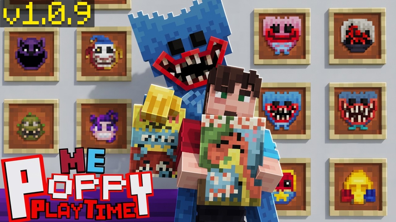 Poppy Playtime v1.0.9 New Eggs & Posters! Addon Minecraft BE