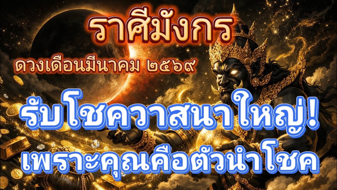 ราศีมังกร♑รับโชควาสนาใหญ่!..เพราะคุณคือตัวนำโชค🔮ดวงเดือนมีนาคม 2569!🪬💍👩‍❤️‍👨💒⛲🌳