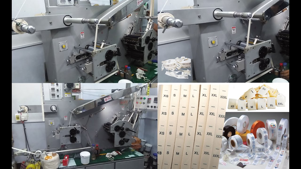 Printing Care & Size Label | Flexo printing machine Care Label, Satin Ribbon, Polyester Taffeta