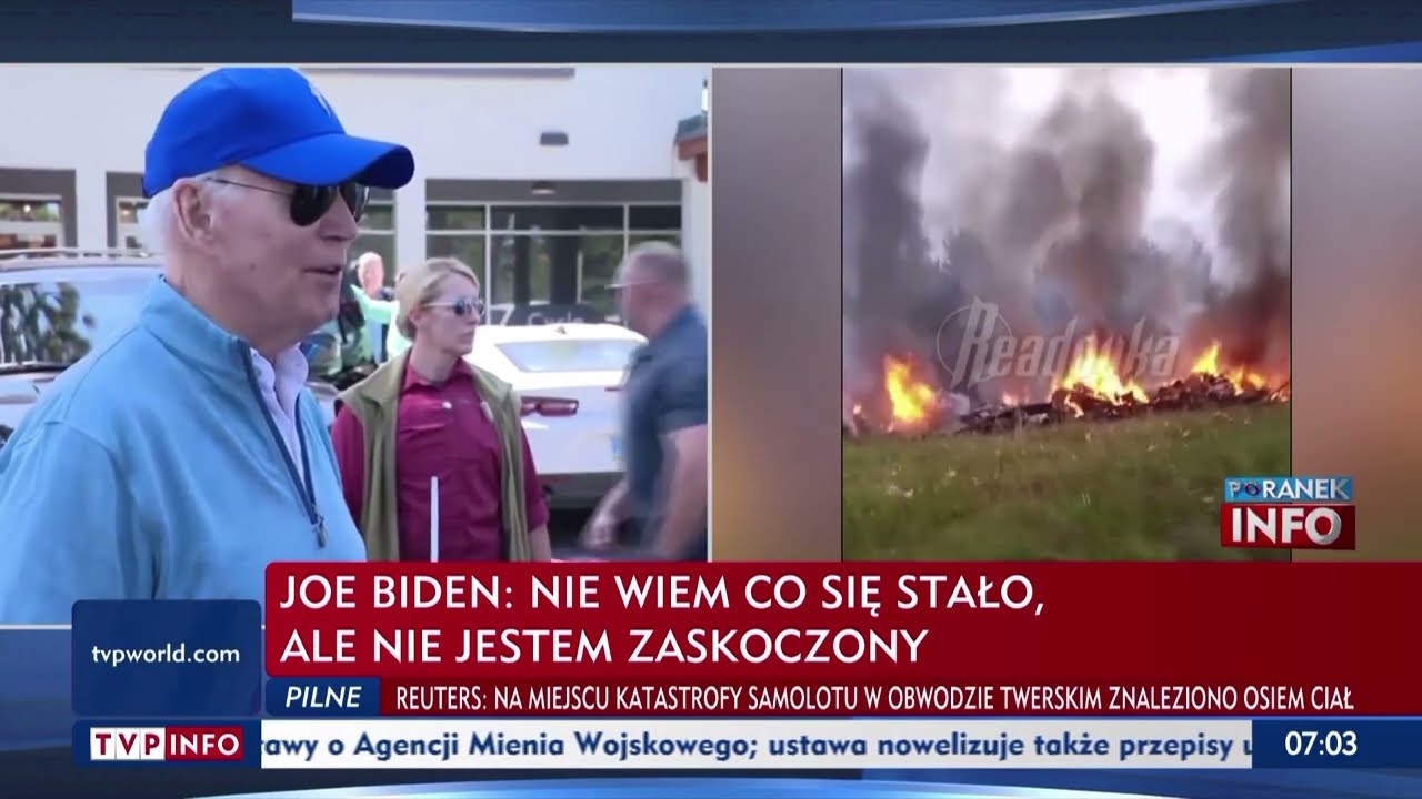 Prezydent USA Joe Biden o śmierci Jewgienija Prigożyna: Nie jestem zaskoczony