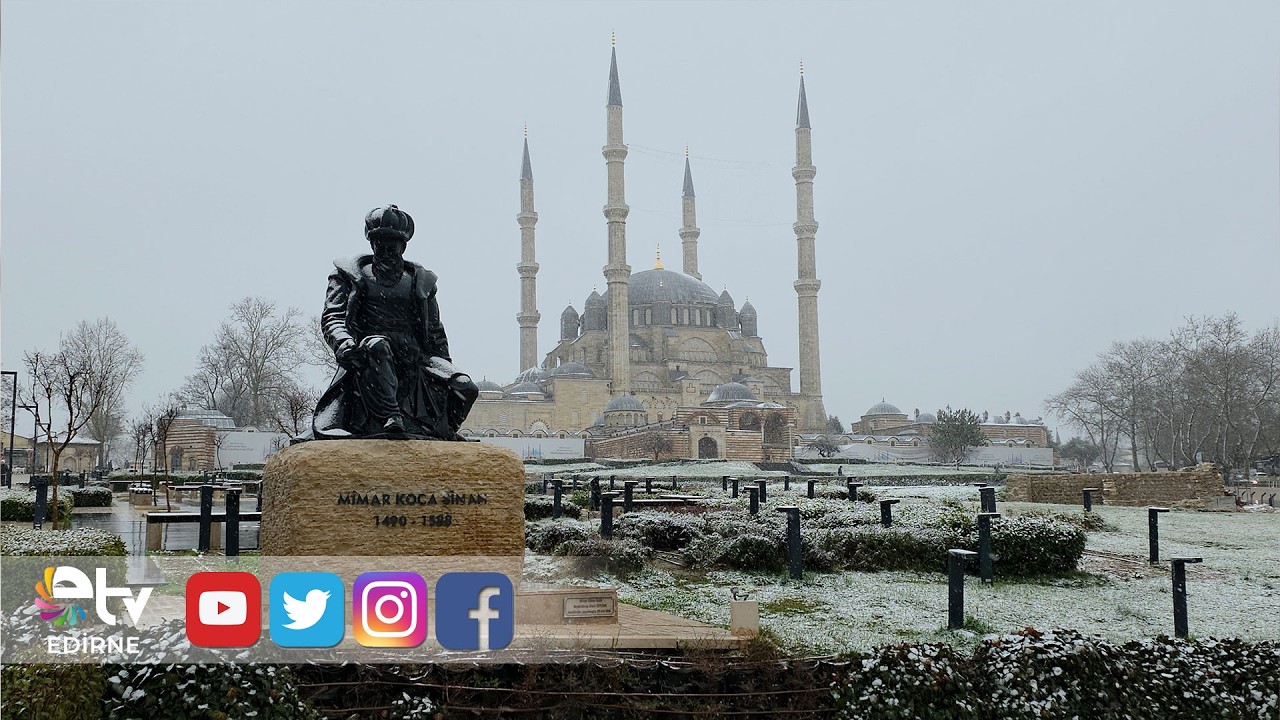 EDİRNE’DE KAR YAĞIŞI YENİDEN BAŞLADI