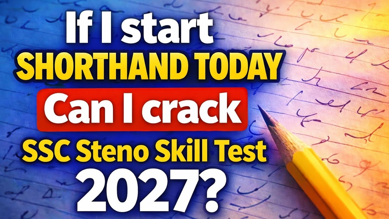 If I start Shorthand can I crack ssc steno skill test 2027 | Tamil