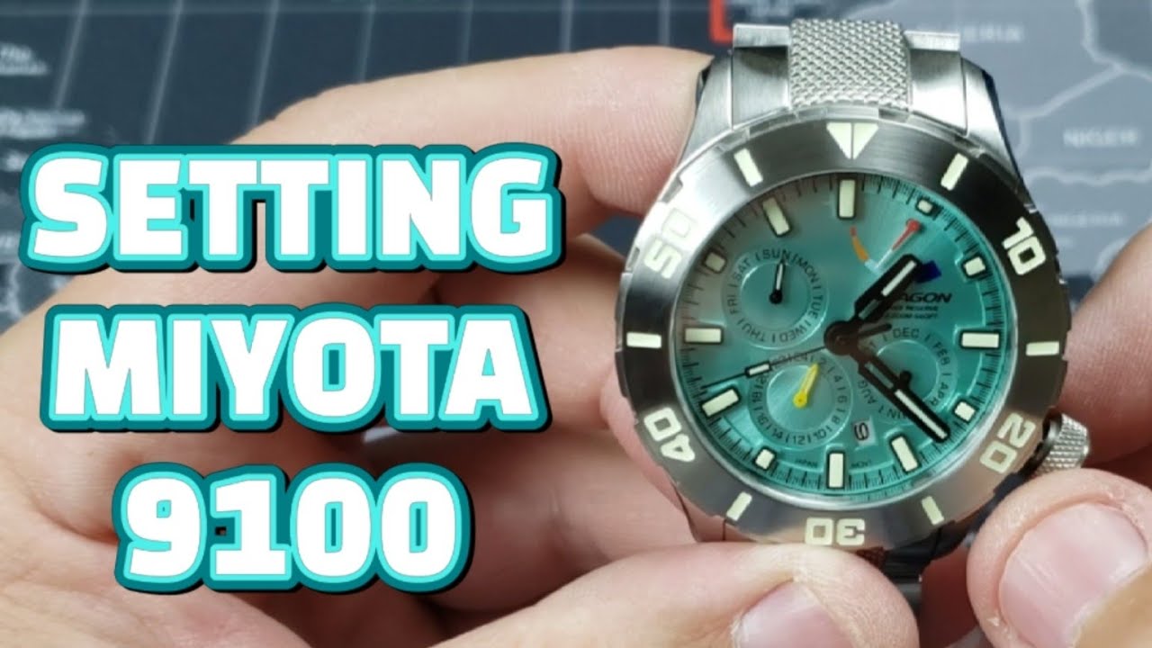 Setting the Miyota 9100 Automatic Movement - Setting the Time, Date, Month, Day of the Week