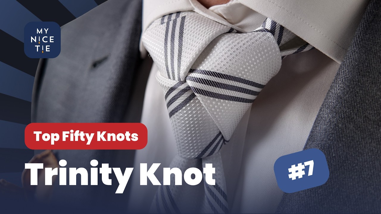 👔 How to Tie the TRINITY KNOT (#1 Tail Knot) ⭐ | Top 50 Knots