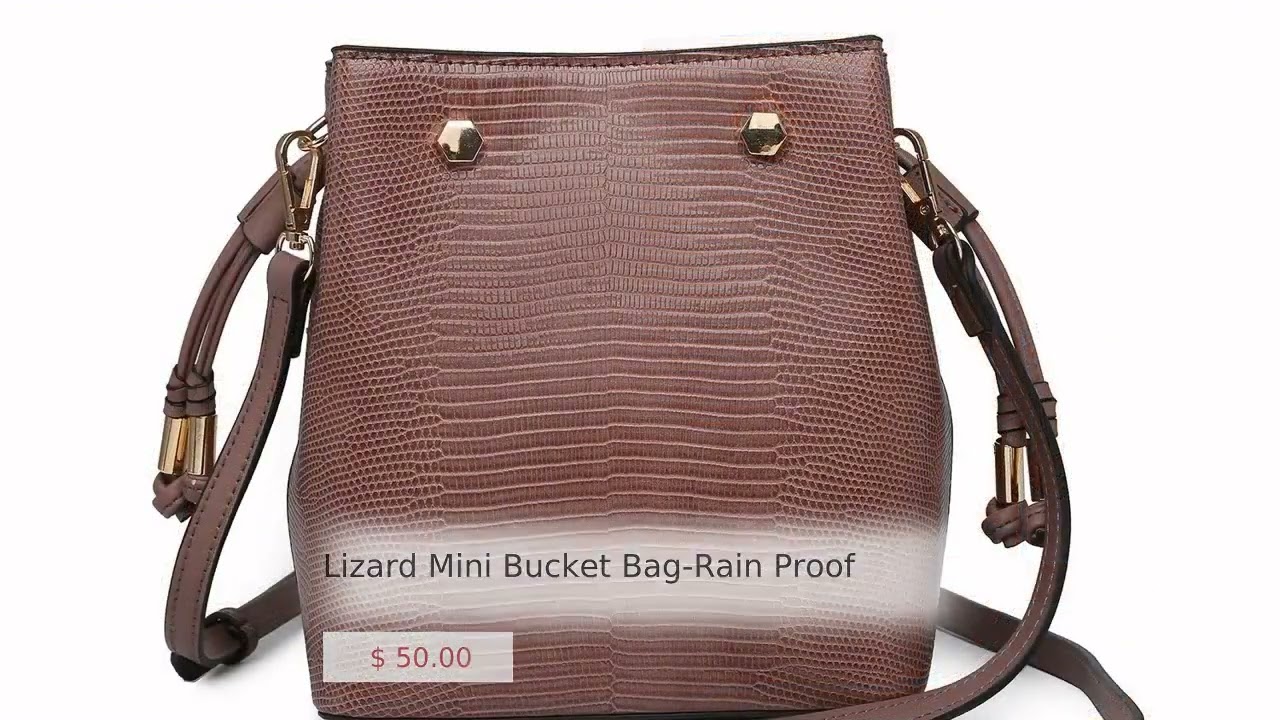 Lizard Mini Bucket Bag-Rain Proof