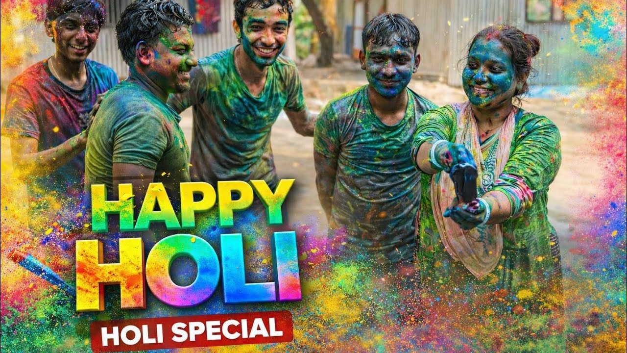 সকাল থেকে রান্নার তারা দুপুরে হলি খেলা।। Holi special vlog video in Bangladeshi village. 