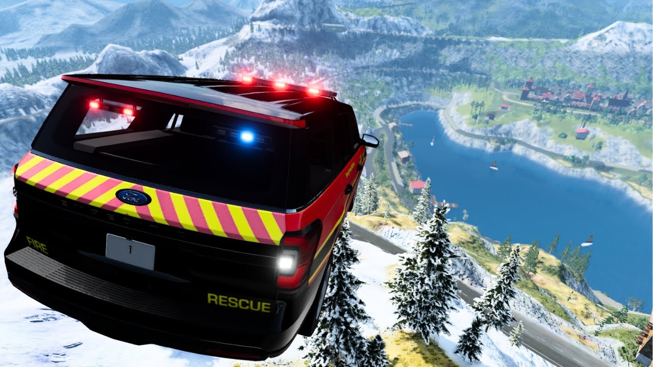 Cliffs vs Cars #1 – Extreme Crashes in BeamNG Drive