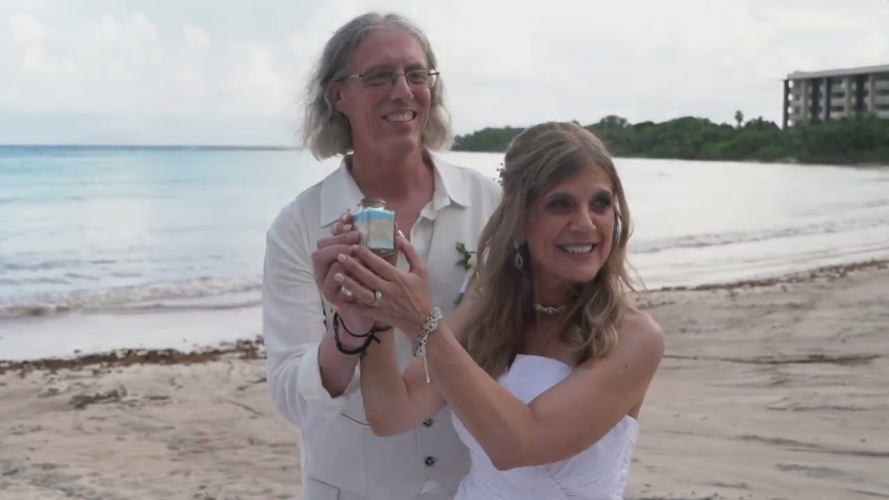 Lynn & Rob Beach Wedding at Barcelo Maya Riviera, Mexico