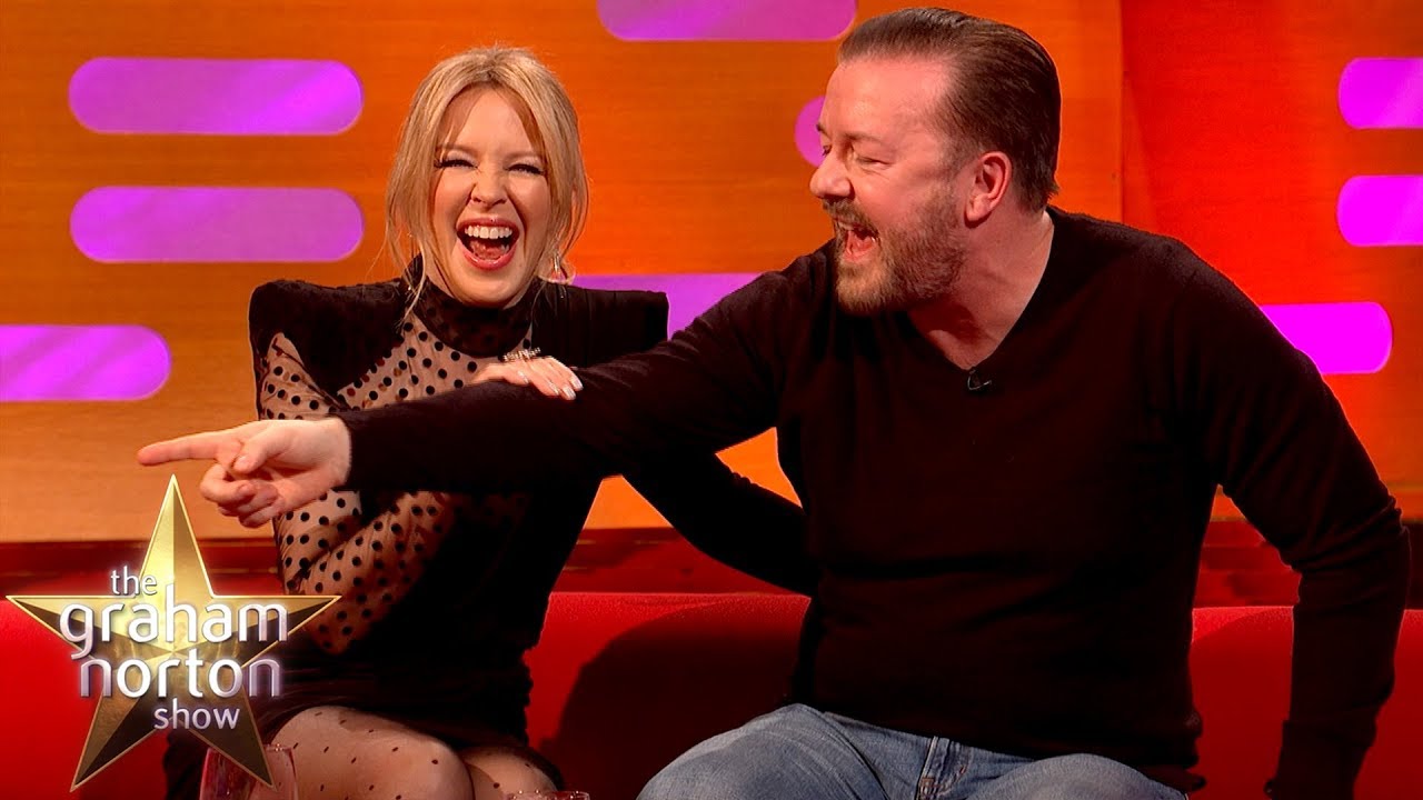 Kylie Minogue Serenades Ricky Gervais In Elizabeth Banks’ Sexy Boardgame | The Graham Norton Show