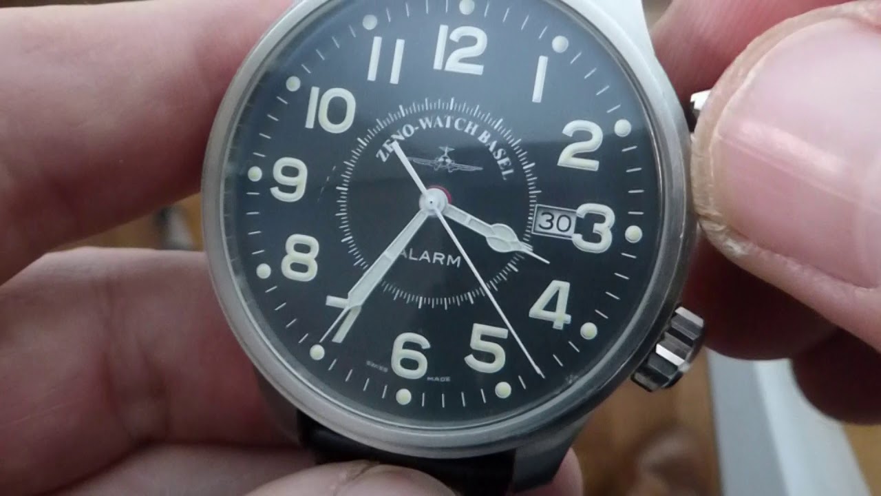 ZENO AS 5008 Automatic Flieger Wrist Alarm - Armbandwecker