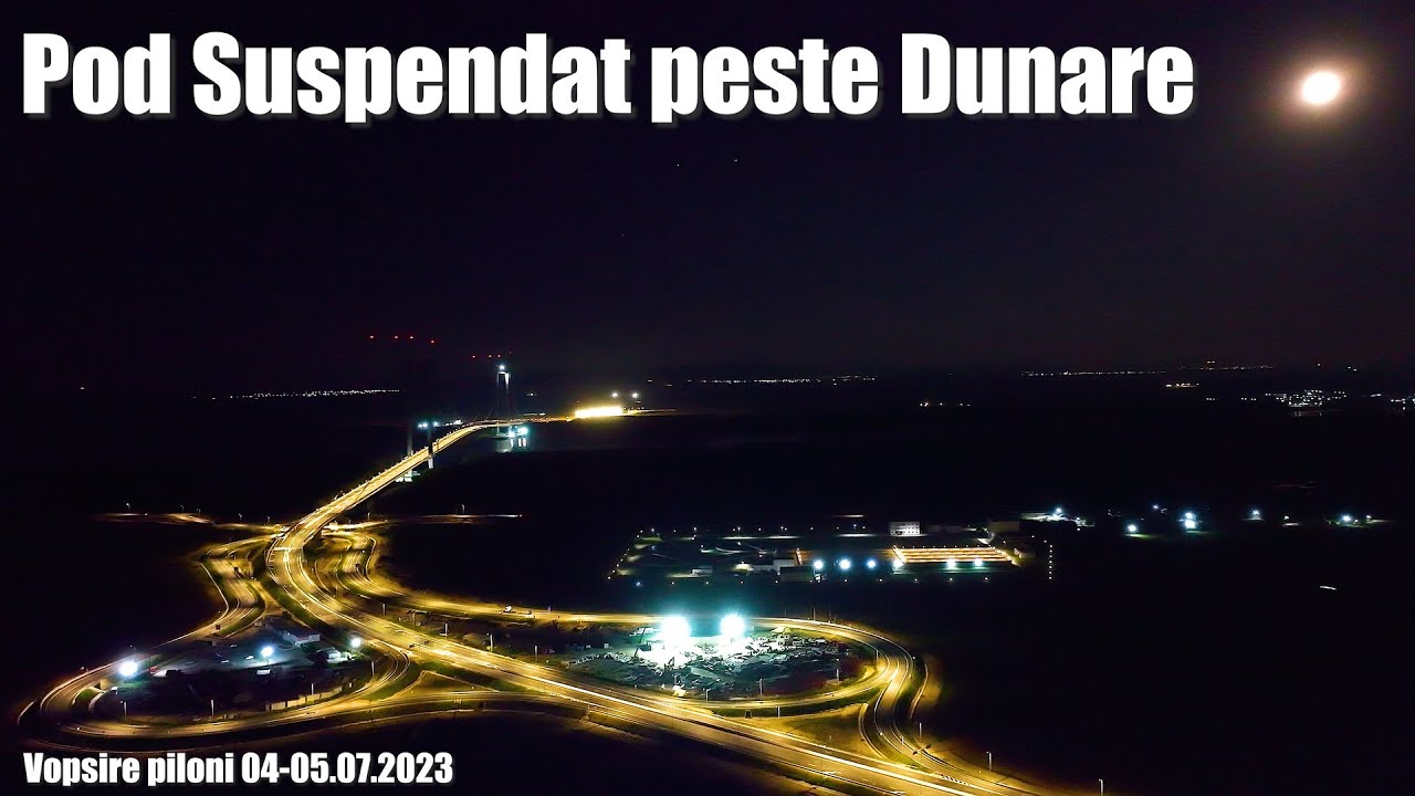 POD Brăila Ep. 312 | Vopsire piloni Aplicare hidroizolatie 04.07.23 | Suspension Bridge Construction