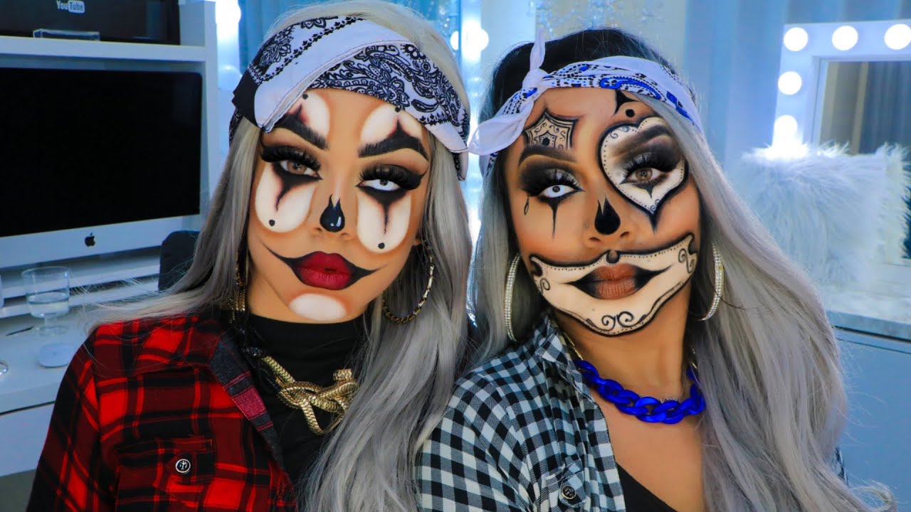 PAYASAS GANSTERS / HALLOWEEN  MAKEUP (RETODOLL) ♥️♦️♠️♣️