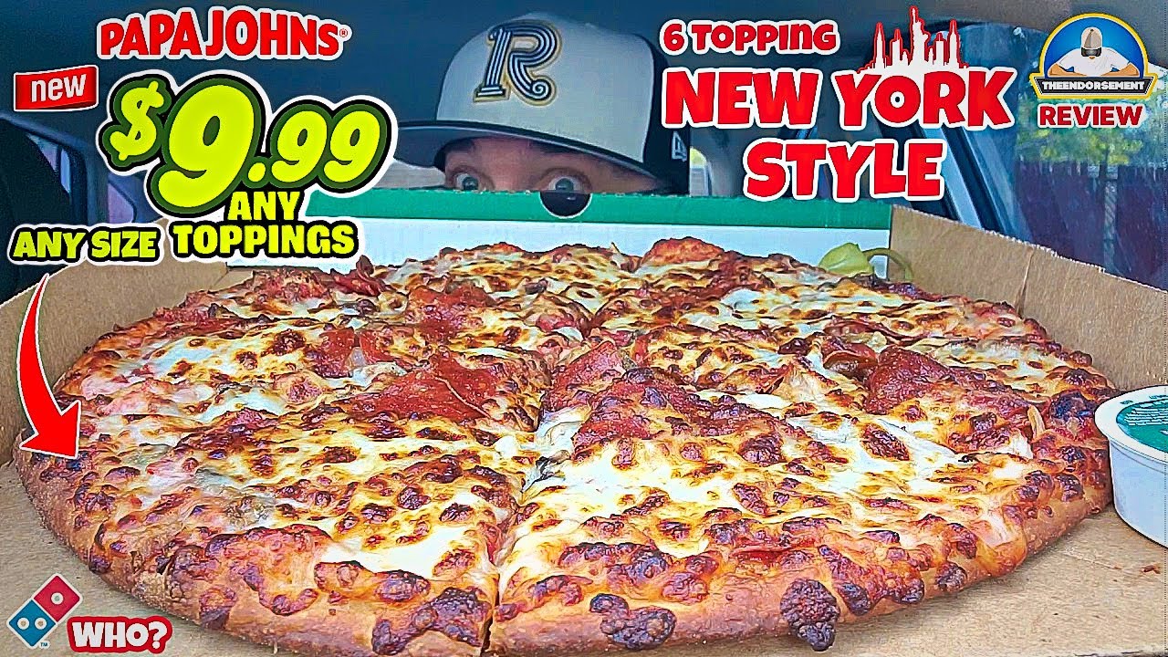 Papa John's® 9,99 $ на пиццу любого размера, с любыми начинками! 🍕😲 | 6 начинок в стиле Нью-Йорка...